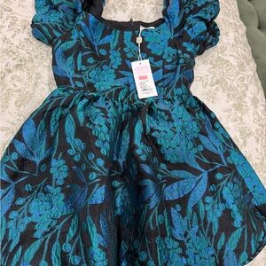 Lilly Pulitzer Kids Dress in Teal and Black